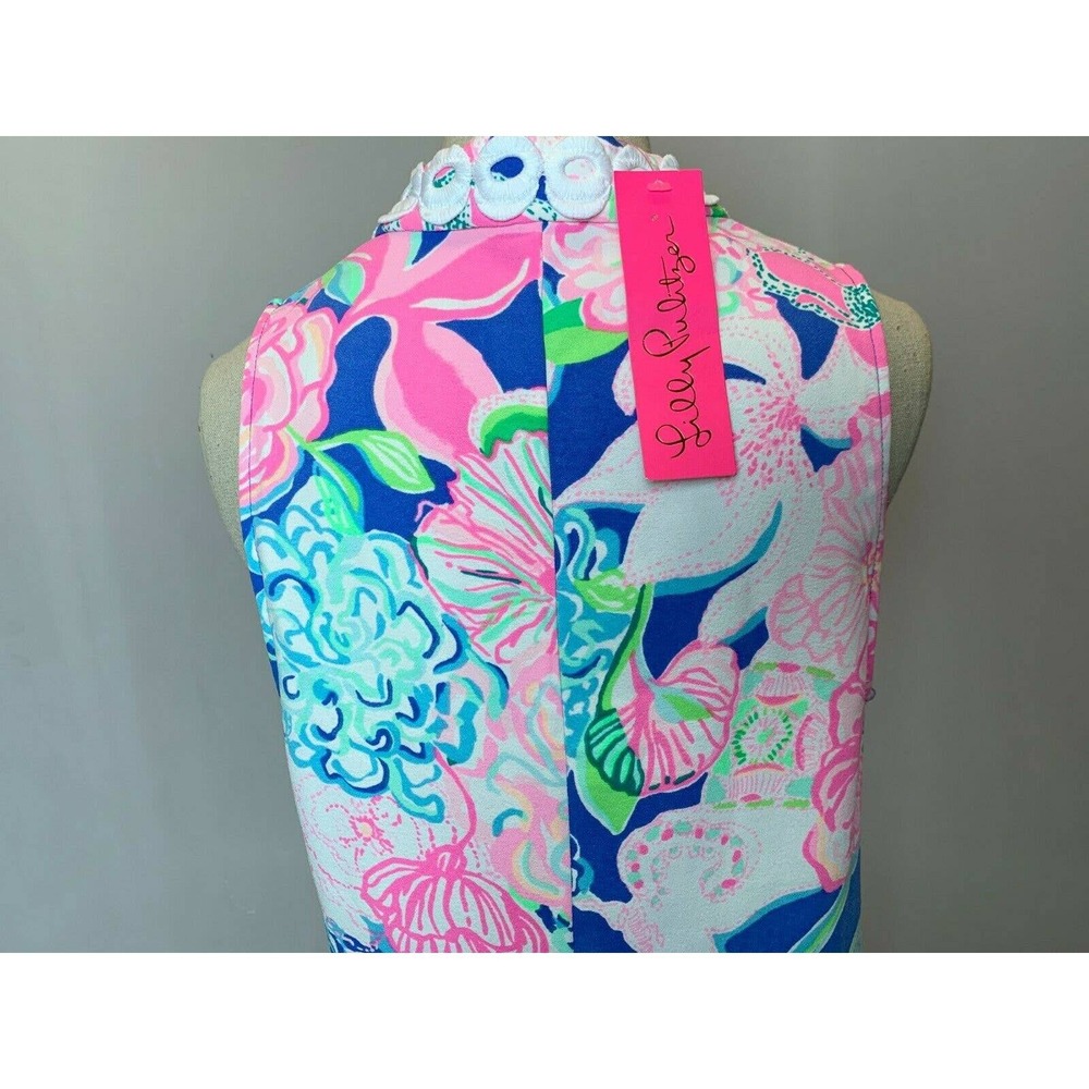 Lilly Pulitzer Dress 6 White Pink Blue Jane Shift‎ Peony for your Thoughts - Picture 9 of 12